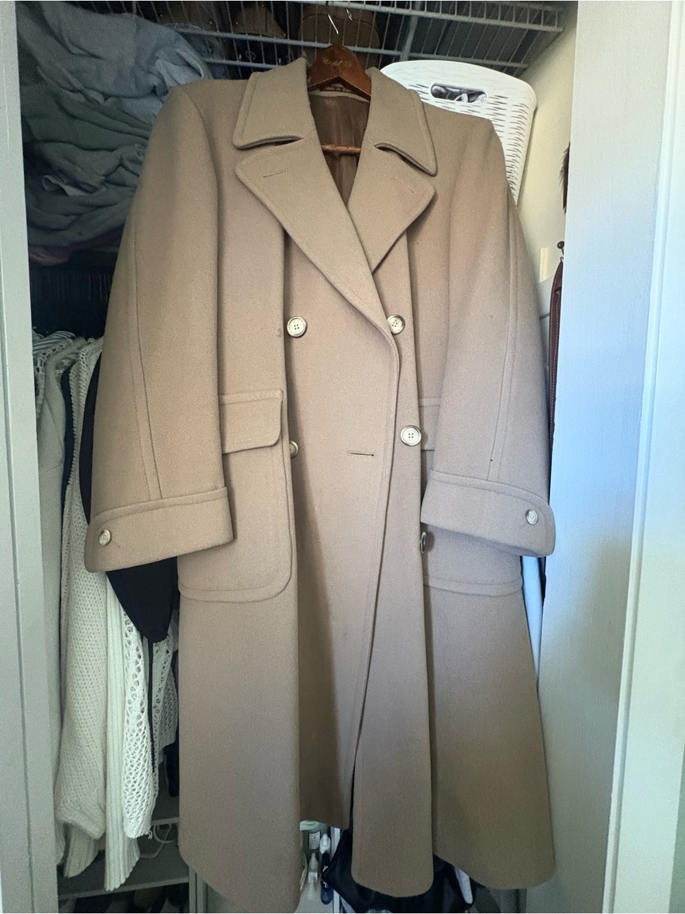 Marshall Fields 100% Wool Coat in Camel with Satin Lining